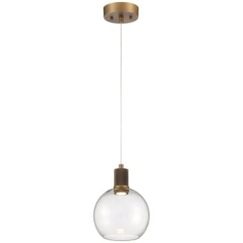Image for Access Lighting Port Nine Burgundy LED Pendant Antique Brushed Brass Finish from HD Supply