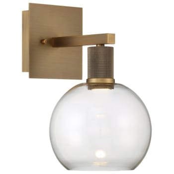 Image for Access Lighting Port Nine Burgundy LED Wall Sconce Antique Brushed Brass Finish from HD Supply