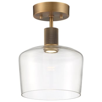 Image for Access Lighting Port Nine Chardonnay Led Semi-Flush Antique Brushed Brass Finish from HD Supply