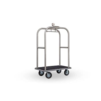 Image for Hospitality 1 Source Boardwalk Series Brushed Stainless Steel Bellman'S Cart from HD Supply