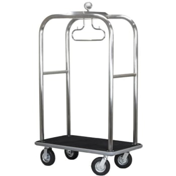 Image for Hospitality 1 Source Boardwalk Series Brushed Stainless Steel Bellman's Cart from HD Supply