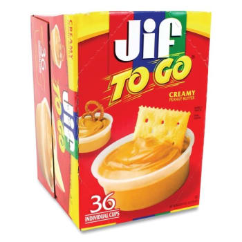 Image for Jif To Go Spreads Creamy Peanut Butter 1.5 Oz Cup Case Of 36 from HD Supply