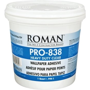 Roman Decorating Products 011314 PRO-838 Qt Clear HD Adhesive, Case Of 6
