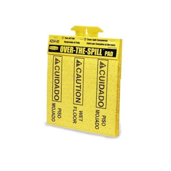 Rubbermaid Commercial Over-The-Spill Kit Pad Tablet With 25 Medium Absorbent Pads (12-Pack)