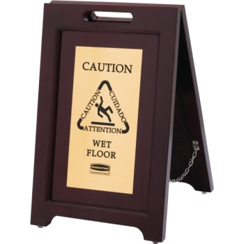 Image for Rubbermaid Brown/Brass 2-Sided Multi-Lingual Wet Floor Sign from HD Supply