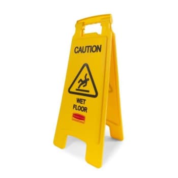 Image for Rubbermaid Yellow Plastic 2-Sided Caution Wet Floor Sign 25" Package Of 6 from HD Supply