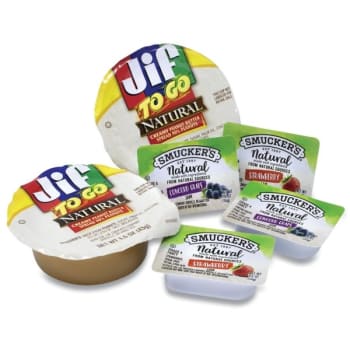 Smucker's Jam And Peanut Butter Single-Serve Containers Package Of 30