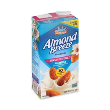 Image for Blue Diamond Almond Breeze Almond Milk Unsweetened Vanilla 64 Oz Case Of 2 from HD Supply