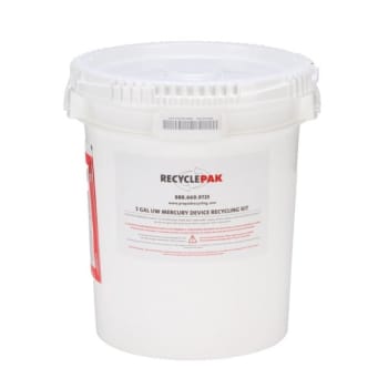Image for Veolia 5 Gal Universal Waste Mercury Containing Equipment Recycling Pail from HD Supply