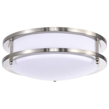 Image for Satco Glamour LED 10" Flush Mount Fixture Brushed Nickel CCT Select 3K/4K/5K from HD Supply