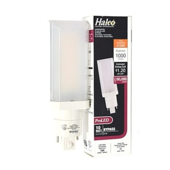 Halco 10-Watt Led Horizontal Bypass Light Bulb Gx24q 4-Pin Pl Bright White 3500k