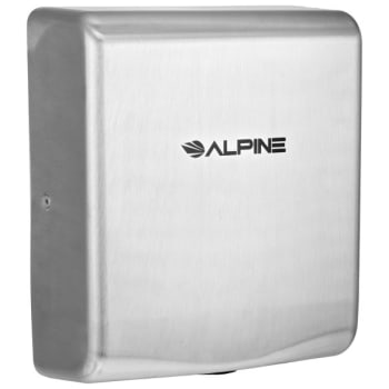Image for Alpine Industries Willow Brushed Stainless Steel 120v Hand Dryer With Wall Guard from HD Supply