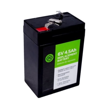 Image for Precision Lead Acid 6-Volt 4.5 Ah Black Replacement Battery from HD Supply