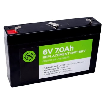 Image for Precision Lead Acid 6-Volt 7.0 Ah Black Replacement Battery from HD Supply