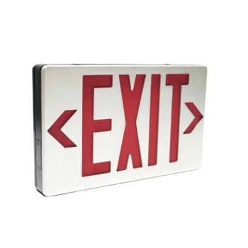 Image for Precision 3-Watt 4.8 Volt Integrated Led Brushed Aluminum Exit Sign 120-277 Volt from HD Supply
