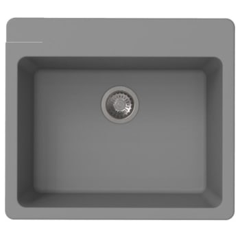 Image for Winpro 25" X 22" X 9.5" Dual Mount Granite Composite Single Bowl Sink In Gray from HD Supply