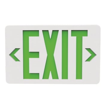 Image for Halco Evade 120-277-Volt Integrated Led White Green Exit Sign Remote Capacity from HD Supply