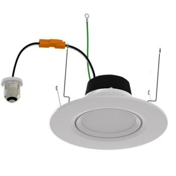 Image for Halco 6" 11-Watt Selectable 5 CCT LED Gimbal Recessed Downlight Wet Location CEC from HD Supply