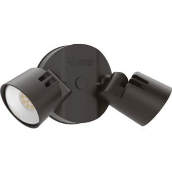 Lithonia Lighting Led Two Round Head Motion Activated Dark Bronze Floodlight