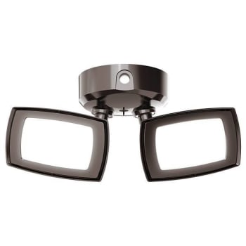 Eran 30w Int Led Bronze Outdoor Twin Head Flood Light 3000 Lumens 4000k