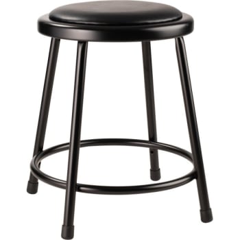 Image for National Public Seating 18" Heavy Duty Vinyl Padded Steel Stool, Black from HD Supply