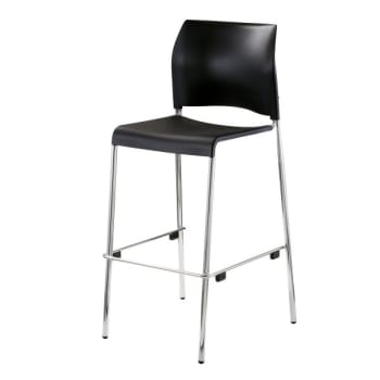 Image for National Public Seating Cafetorium Bar Stool, Plastic Seat, Black from HD Supply