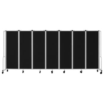 Image for National Public Seating Room Divider, 6' Height, 7 Sections, Black Panels from HD Supply