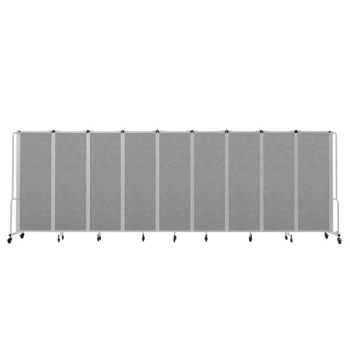 Image for National Public Seating Room Divider, 6' Height, 9 Sections, Grey Panels from HD Supply