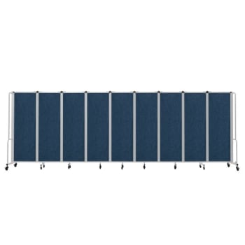 Image for National Public Seating Room Divider, 6' Height, 9 Sections, Blue Panels from HD Supply