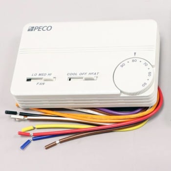 Image for Peco Controls 3 Speed Manual Change Over Electric Hvac Thermostat from HD Supply