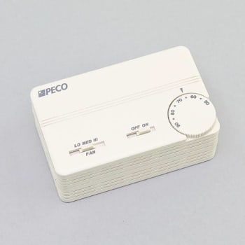 Image for Peco Controls 3 Speed Wire Leads Electric Hvac Thermostat from HD Supply