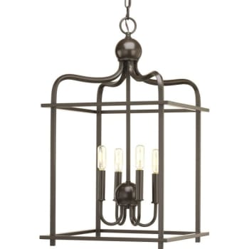 Image for Progress Lighting Assembly Hall Antique Bronze Four-Light Foyer Pendant from HD Supply
