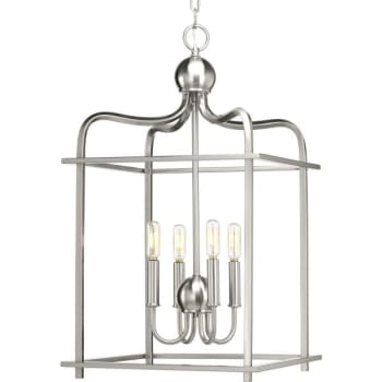 Image for Progress Lighting Assembly Hall Brushed Nickel Four-Light Foyer Pendant from HD Supply