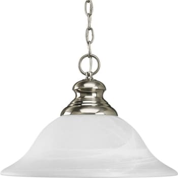 Image for Progress Lighting Bedford Brushed Nickel One-Light Pendant from HD Supply