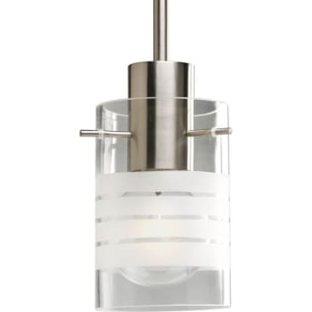 Image for Progress Lighting Brushed Nickel 5-5/16 One-Light Mini-Pendant from HD Supply