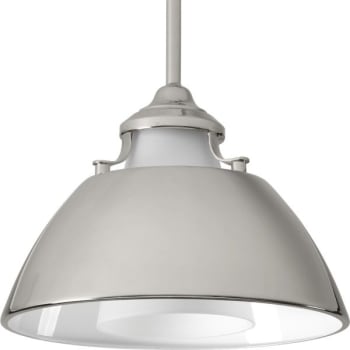 Image for Progress Lighting Carbon 11 In. 1-Light Pendant Fixture (Polished Nickel) from HD Supply
