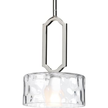 Image for Progress Lighting Caress Polished Nickel One-Light Mini-Pendant from HD Supply