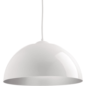 Image for Progress Lighting Dome White 16 One-Light LED Pendant from HD Supply