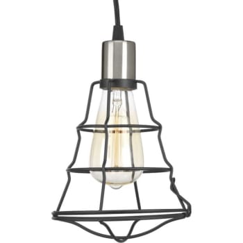 Image for Progress Lighting Gauge 6 In. 1-Light Pendant Fixture (Graphite) from HD Supply