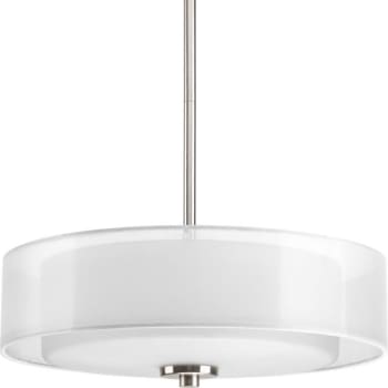 Image for Progress Lighting Invite 15 in. 3-Light Pendant Fixture (Brushed Nickel) from HD Supply