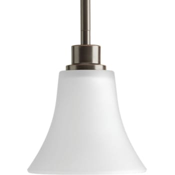 Image for Progress Lighting Joy Antique Bronze One-Light White Glass Mini-Pendant from HD Supply