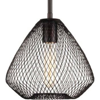 Image for Progress Lighting Mesh 9 In. 1-Light Pendant Fixture (Antique Bronze) from HD Supply