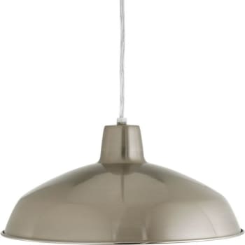 Image for Progress Lighting Metal Shade 16 In. 1-Light Pendant Fixture (Brushed Nickel) from HD Supply