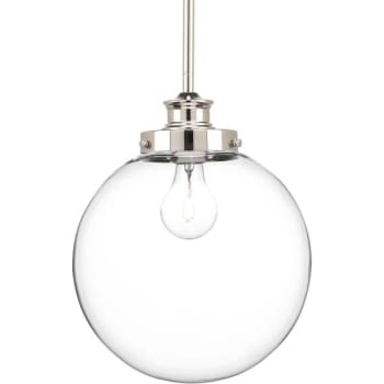 Image for Progress Lighting Penn 10 In. 1-Light Pendant Fixture (Polished Nickel) from HD Supply