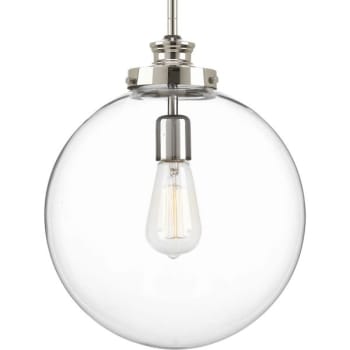 Image for Progress Lighting Penn Polished Nickel One-Light Large Pendant from HD Supply