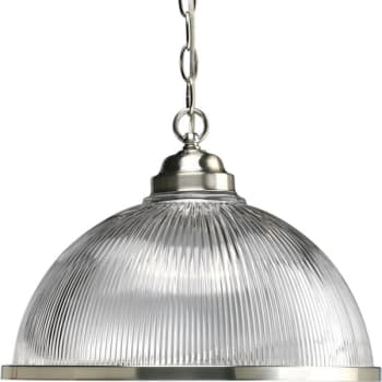 Image for Progress Lighting Prismatic Glass Brushed Nickel One-Light Pendant from HD Supply