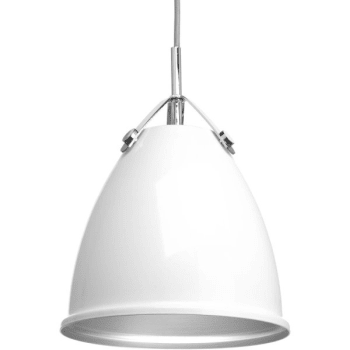 Image for Progress Lighting Tre 10 In. 1-Light Pendant Fixture (White) from HD Supply