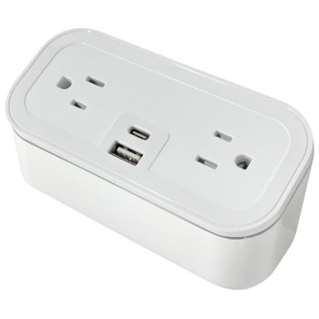 Image for Brandstand Cubie Mini White - 2 Power Outlets And 1 Usb-A And 1 Usb-C Ports from HD Supply