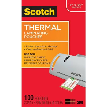 Image for Scotch® Tp5851-100 Clear Business Card Thermal Laminating Pouch, Package Of 100 from HD Supply