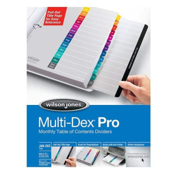 Wilson Jones® Multidex Multicolor Paper 12-Month Tab Index System